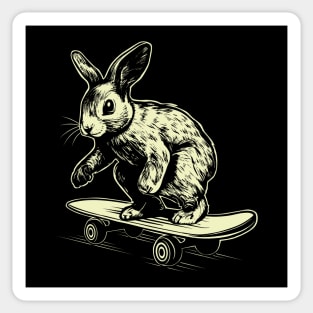 Rabbit Lover Bunny on Skateboard Sticker